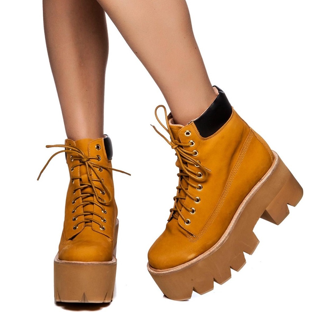 JEFFREY CAMPBELL © Nirvana – Nubuck Platform Boots, Rare Designer Model